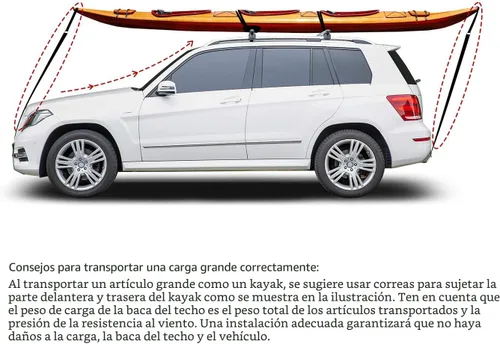 Vista 8 de Yaxa Basics Portaequipajes para techo de riel cruzado, 52 pulgadas, se adapta a tramos de hasta 46 pulgadas entre rieles laterales elevados