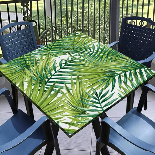 Vista 17 de Round Fitted Tablecloth with Elastic Outdoor Table Cover Round Elastic Tablecloths for Tables Waterproof Wipeable Table Cloths for