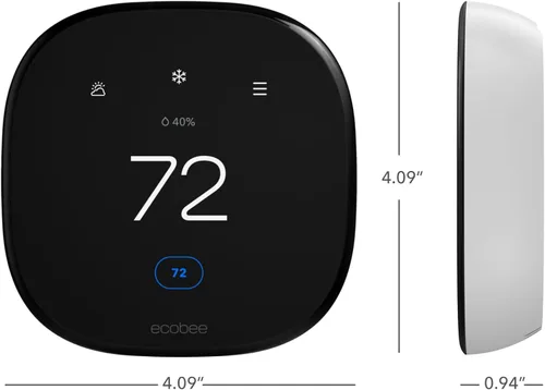 Vista 20 de ecobee Termostato inteligente mejorado, termostato Wifi programable, funciona con Siri, Alexa, Google Assistant, certificado Energy Star, hogar