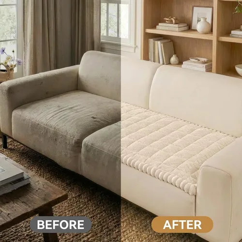 Vista 5 de Smiry Fundas Antideslizantes para Reposabrazos de Sofá para Perros, Fundas Mullidas para Reposabrazos de Sofá Aptas para Mascotas, Protectores