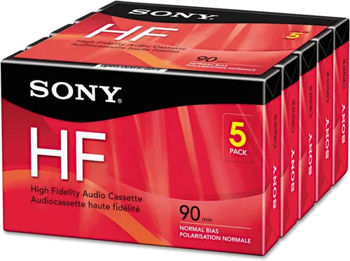 Sony 5C90HFR Grabadoras de casete HF de 90 minutos de 5 ladrillos