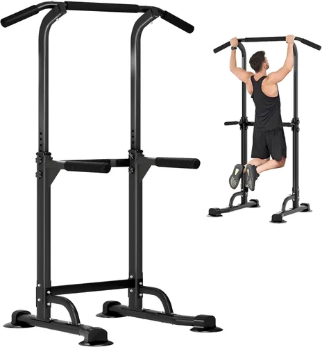 Vista 8 de DlandHome Power Tower Pull Up Dip Station Multi-Function Fitness Equipment for Strength Training Adjustable Height Dip Stand for Home Gym