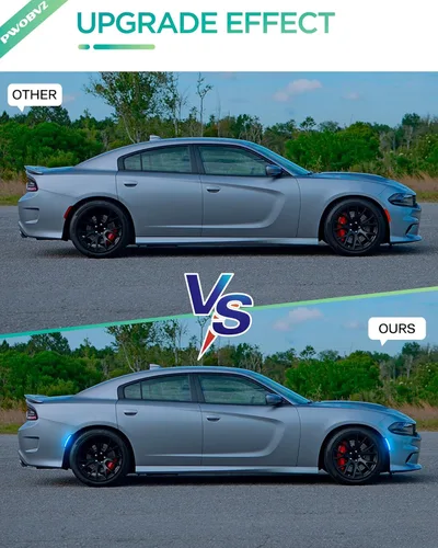 Vista 4 de Luces LED azules de marcador lateral para Dodge Charger 2015 2016 2017 2018 2019 2020 2021 2022 2023 2024, lámparas de parachoques delantero