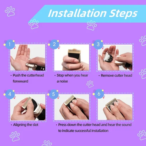 Vista 6 de Cuchilla de corte de pelo para perros, cuchillas de repuesto profesionales para mascotas, accesorio para perros y gatos para Baorun P2/P3