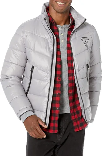 Vista 5 de GUESS Acolchado con cremallera de gran tamaño con logotipo de peso medio