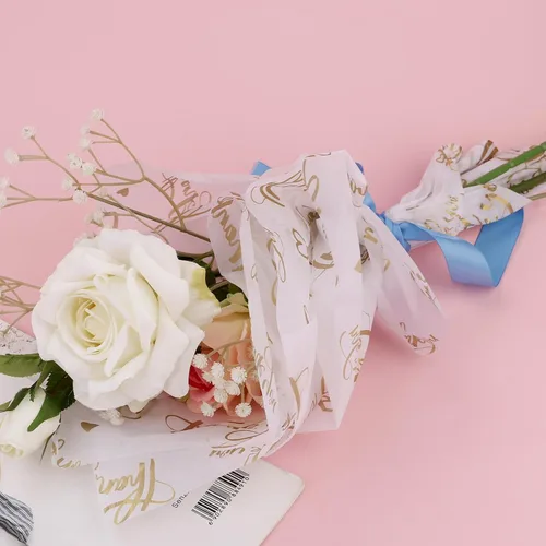 Vista 3 de Generic 30 piezas de papel de seda de agradecimiento, dorado, papel de regalo, manualidades, decoraciones de fiesta