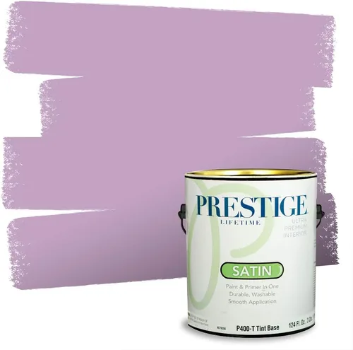 Vista 126 de PRESTIGE Pinturas de pintura interior e imprimación en uno, 1 galón, plano, combinación comparable de Sherwin Williams* Kimono Violet*