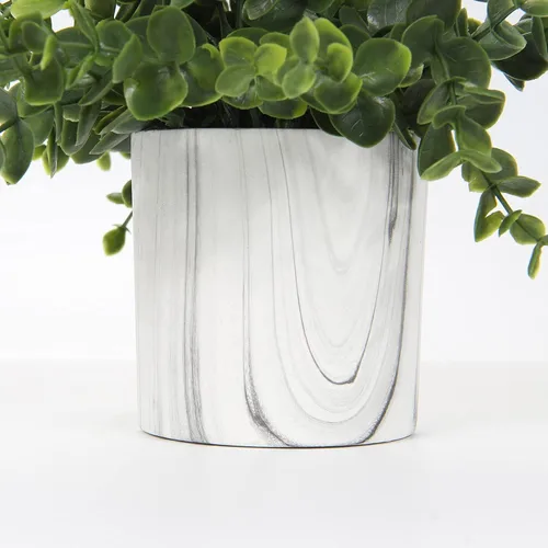 Vista 6 de Hollyone Plantas artificiales de interior, mini plantas artificiales de plástico, plantas verdes pequeñas, plantas falsas de eucalipto decoración