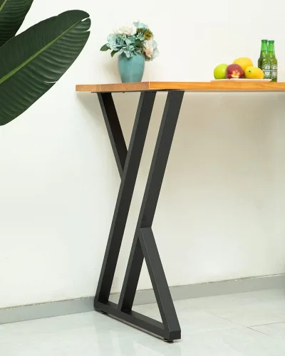 Vista 5 de Patas de mesa BOTAOYIYI de 36 pulgadas, patas de mesa de altura de mostrador Barra de metal de alta base de acero para cocina o al aire libre