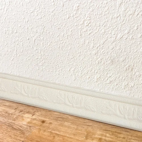 Vista 6 de iplusmile 2 piezas de moldura autoadhesiva, papel tapiz adhesivo 3D, líneas de pared para despegar y pegar, moldeado de espuma de corona, decoración
