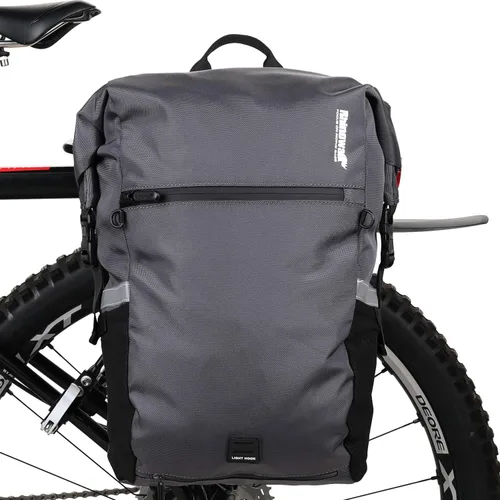 Vista 9 de Rhinowalk Bolsa de Bicicleta Impermeable Bolsa de Alforja Convertible - 2 en 1 Bolsa de Sillín para Bicicleta Bolsa de Hombro Bolsa de Alforja