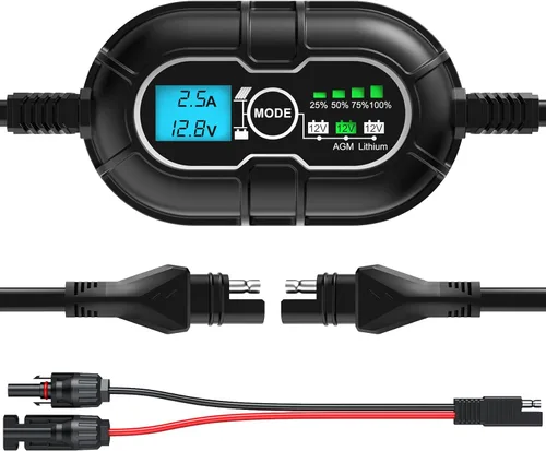 Vista 8 de SUNER POWER Controlador de Carga Solar MPPT de 10 Amperios 12V, Pantalla LCD + Estado de Carga, Regulador de Panel Solar 10A con Sensor