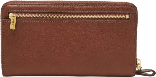 Vista 4 de Fossil Liza - Cartera de cuero con cremallera alrededor para mujer con correa retráctil para la muñeca