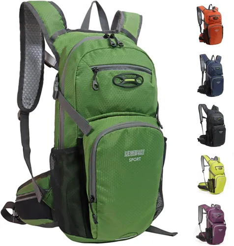 Vista 12 de Mochila de senderismo impermeable para ciclismo, 15L, ligera, duradera, para esquí, snowboard, correr, ciclismo MTB