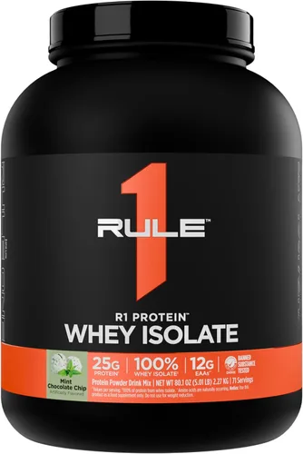 Vista 13 de Rule 1 R1 Proteína aislada de suero – con 0.88 oz de proteína y 0.21 oz de BCAA exclusivamente de fuentes aisladas e hidrolizadas