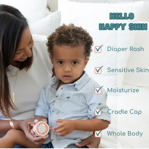 Vista 3 de Lane & Co Everything Balm - Bálsamo para el cuidado del bebé a base de plantas para sarpullido del pañal, tapa de cuna, labios agrietados, piel