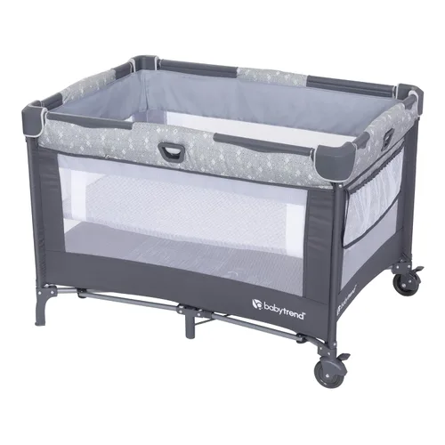 Vista 3 de Baby Trend Nursery Den Playard con Snooze Pod y cambiador abatible, salvia diamante