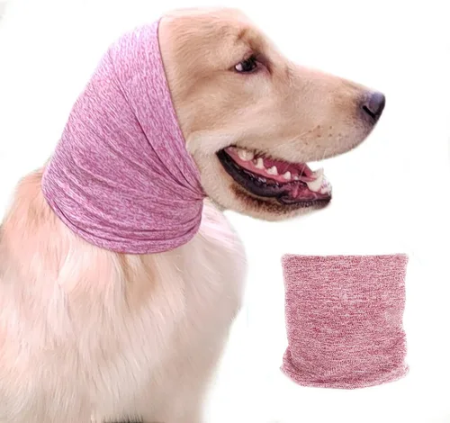 Vista 10 de Quiet Ears - Protección contra el ruido de los perros, redecilla elástica para perros para reducir el ruido, el aseo y el baño, orejeras con Gris