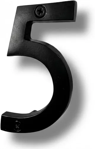 Vista 26 de NACH Números de casa flotantes, números de casa negros de aluminio de 4 pulgadas para exteriores - Número 0, números de puerta con accesorios