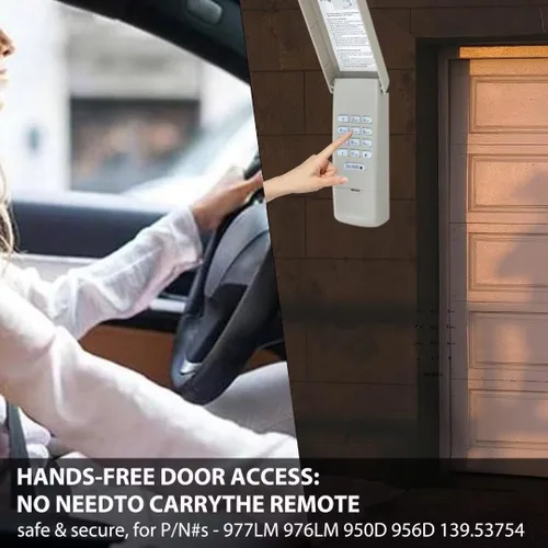 Vista 6 de 977LM 976LM 950D 956D 139.53754 Teclado inalámbrico universal sin llave Reemplazo de entrada para Liftmaster/Chamberlain/Sears Craftsman Abridor