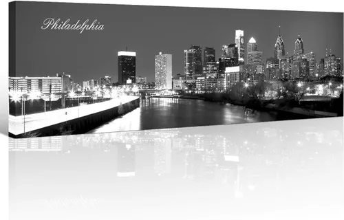 Vista 39 de Atlanta Skyline - Arte de pared para sala de estar, lienzo de paisaje urbano, decoración moderna para el hogar, imágenes panorámicas, edificio