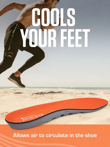 Vista 6 de SOF SOLE ATHLETE Plantillas para hombre de alto rendimiento - Insertos de espuma PU y gel - Acolchado del talón a la punta, soporte y control