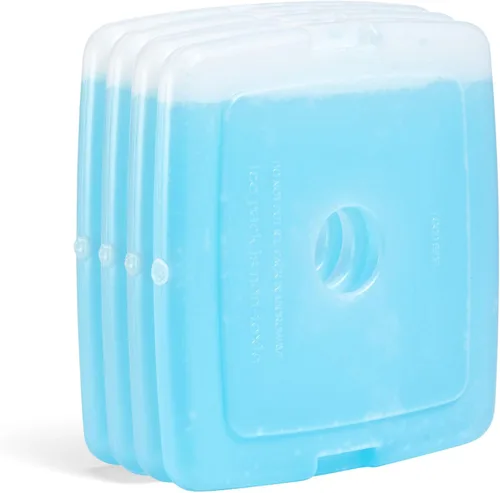 Vista 4 de Cool Coolers by Fit & Fresh Kids Clear Blue Ice Packs, Quick Freeze, Space-Saving, Reusable Ice Pack for Lunch Boxes & Coolers
