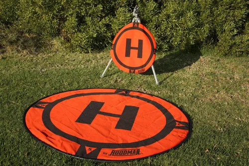 Vista 3 de Hoodman Plataforma de Aterrizaje para Drones UAV con Peso de 5 Pies se adapta a Inspire 3, Inspire 2, Inspire 1, No Requiere Estacas, se colapsa a