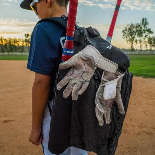 Vista 7 de PowerNet Surge Softball Baseball Bag, Dual Bat & Gear Travel Backpack, Baseball Equipment Bat Bag, Baseball Softball Backpack with Dugout Fence