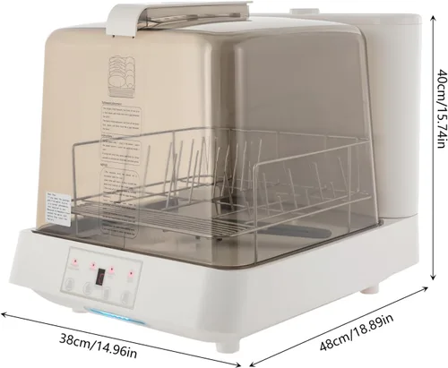 Vista 2 de Lavavajillas para encimera, 110 V, 800 W, portátil, automático, con tanque y control táctil, para el hogar, compacto, 3 programas de lavado