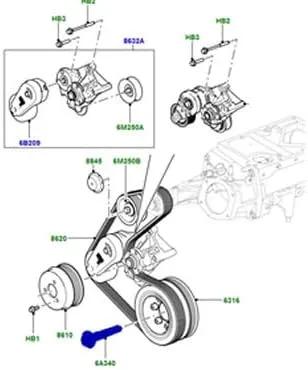 Vista 3 de GENUINE LAND ROVER PERNO CIGÜEÑAL POLEA RANGE ROVER LR4 RANGE ROVER SPORT DISCOVERY VELAR LR011952