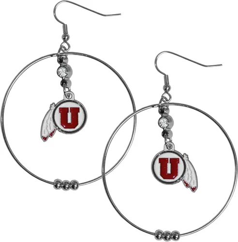 Vista 6 de Siskiyou Sports Pendientes de aro NCAA, 2 pulgadas