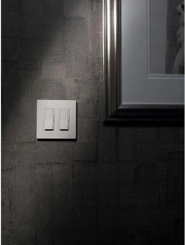 Vista 6 de Lutron Claro - Placa de cubierta para interruptor de luz, placa de pared de 2 posiciones, para interruptores de luz decorativos, cubierta