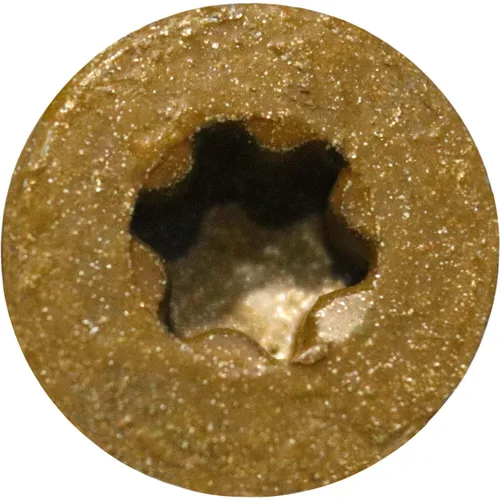 Vista 3 de Tornillo Torx/Star de madera de estrella dorada extra largo de 14 x 5 pulgadas (1 libra – 30 aprox. de tornillo) – Tornillos de madera multiusos