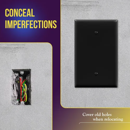 Vista 5 de ENERLITES - Placa para pared de dispositivo en blanco, cubierta en blanco extragrande, acabado brillante, tamaño grande, 1 banda de 5.5 x 3.5