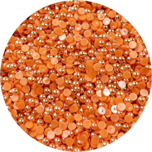 Vista 46 de 1500 piezas de cuentas de media perla de 4 mm, color AB negro, cuentas de perlas planas para manualidades, cuentas de plástico redondas, cuentas