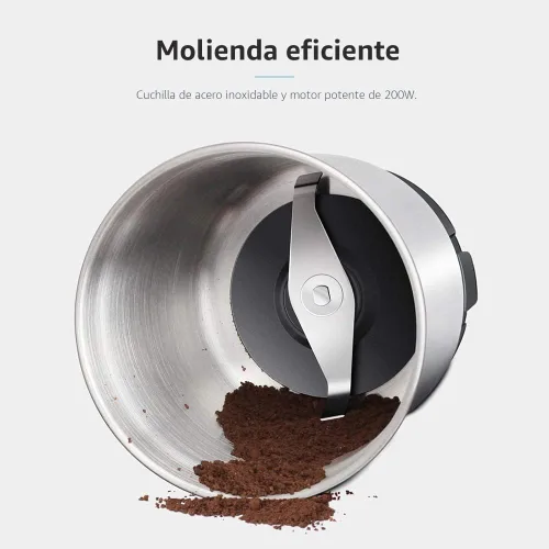 Vista 2 de Shardor Molinillo eléctrico para café, Molinillo eléctrico de granos de café, Molinillo para hierbas, nueces y granos con 1 cuenco extraíble