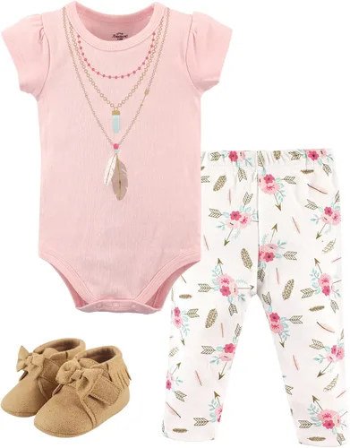 Vista 28 de Little Treasure - Conjunto unisex de mameluco de algodón, pantalón y zapatos para bebé Collar de ancla