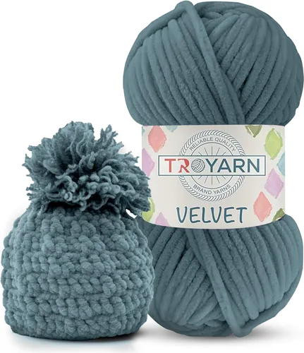 Vista 39 de Hilo de Chenilla para Ganchillo - 100g (121m), Hilo Suavísimo y Esponjoso, Perfecto para Mantas de Bebé y Amigurumi, Tamaño 6