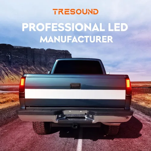 Vista 7 de Tresound Luz trasera LED para Dodge Ram 1500 1994-2001, Ram 2500 3500 1994-2002, montaje de luz trasera cromada, lente transparente