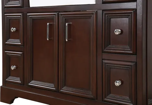 Vista 9 de Kitchen Bath Collection Zelda - Mueble de granja de 42 pulgadas (carrara/chocolate): incluye gabinete de chocolate con encimera de mármol italiano