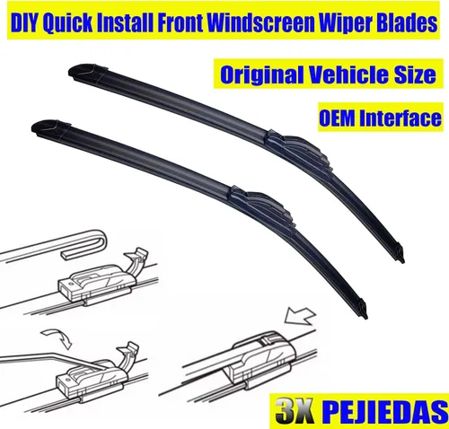 Vista 2 de 3 limpiaparabrisas OEM, limpiaparabrisas de repuesto para Jeep Wrangler 2007-2017