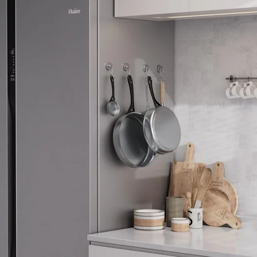 Vista 5 de Tohoer Ganchos Magnéticos, Gancho de Imanes de Neodimio de 100 Libras Resistente y a Prueba de Óxido para Nevera, Refrigerador, Horno, Parrilla