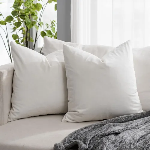 Vista 26 de Juego de 2 fundas de almohada de terciopelo suave negro de 14 x 14 pulgadas para sofá, cama, sala de estar, fundas decorativas de lujo cuadradas