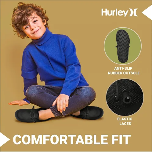 Vista 2 de Hurley Melky - Zapatos de lona para niños y niñas, mocasines con cordones