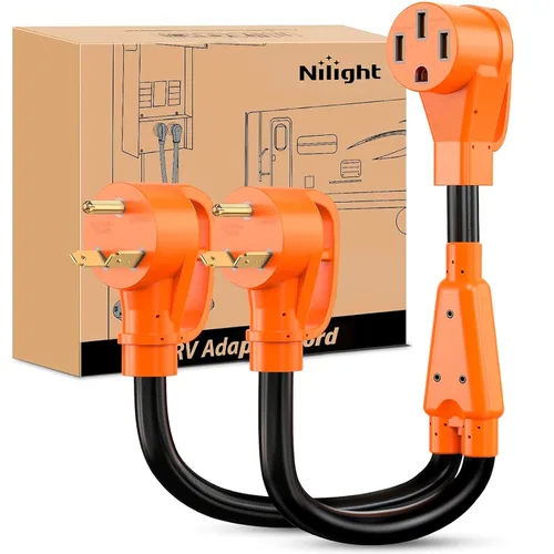 Vista 29 de Nilight Adaptador de corriente para autocaravana, enchufe macho a hembra, cable eléctrico resistente STW, cables impermeables para caravana