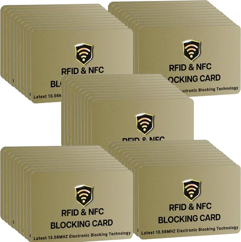 Vista 28 de SaiTech IT Paquete de 5 Tarjetas de Bloqueo RFID, Una Tarjeta Protege Toda la Billetera y Cartera, Protector de Tarjetas de Débito y Crédito