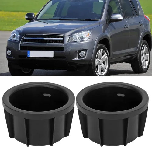 Vista 5 de 2 piezas de soporte para tazas de consola negra, repuesto para Rav4 2006-2012, material de goma duradero