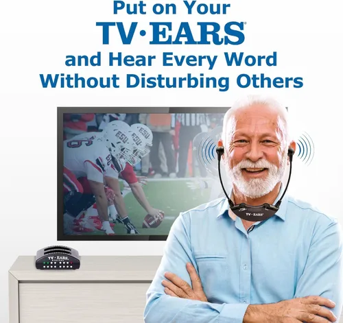 Vista 3 de TV Ears 5.0 Sistema de audífonos digitales. Negro