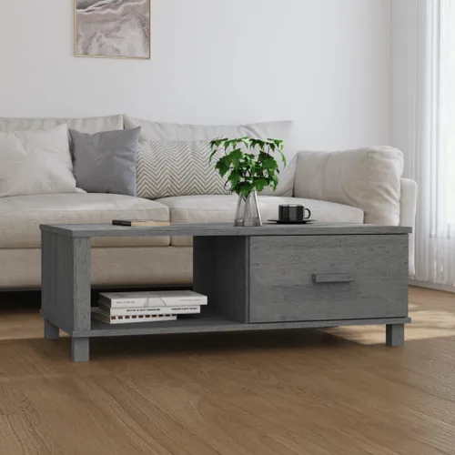 Coffee Table Living Room furnitureCoffee Table HAMAR Dark Gray 39.4"x21.7"x13.8" Solid Wood PineSuitable for bedrooms, Living Rooms, and Dining Rooms